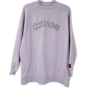 CHNGE Violet Logo Crewneck Sweatshirt Women’s Size XXS Athleisure Lounge Wear